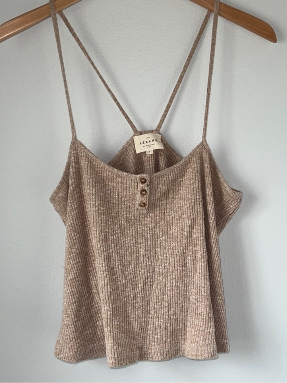 Sezane Lisea Top Camel Chiné
